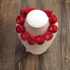 🆕 Real Red Coral stretch bracelet handmade